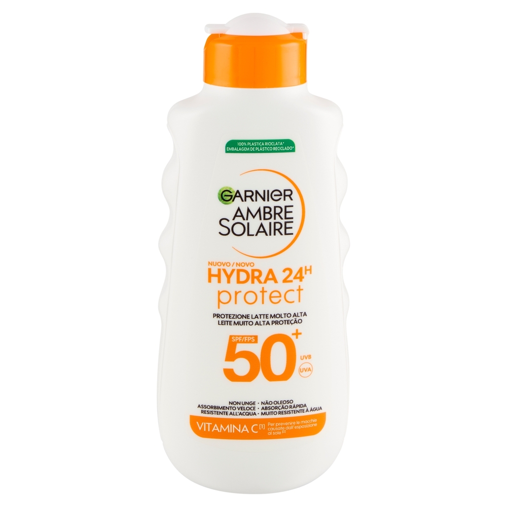 Garnier Ambre Solaire Hydra 24H Protect Protezione Latte Molto Alta SPF50+ 175 ml